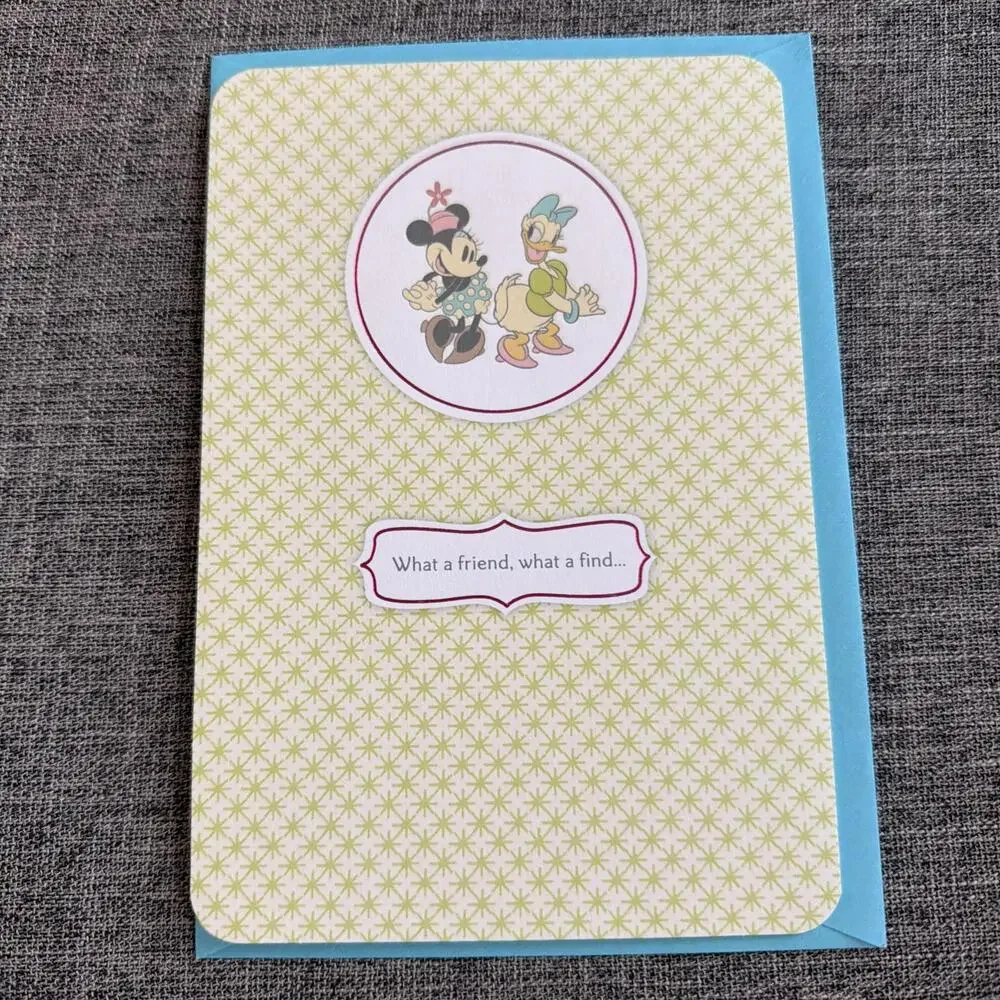 Hallmark Disney Friendship Greeting Card Minnie Daisy What A Friend What A Find